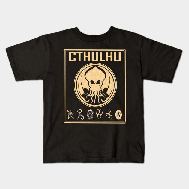 Cthulu Kids T-Shirt by justinDuffy